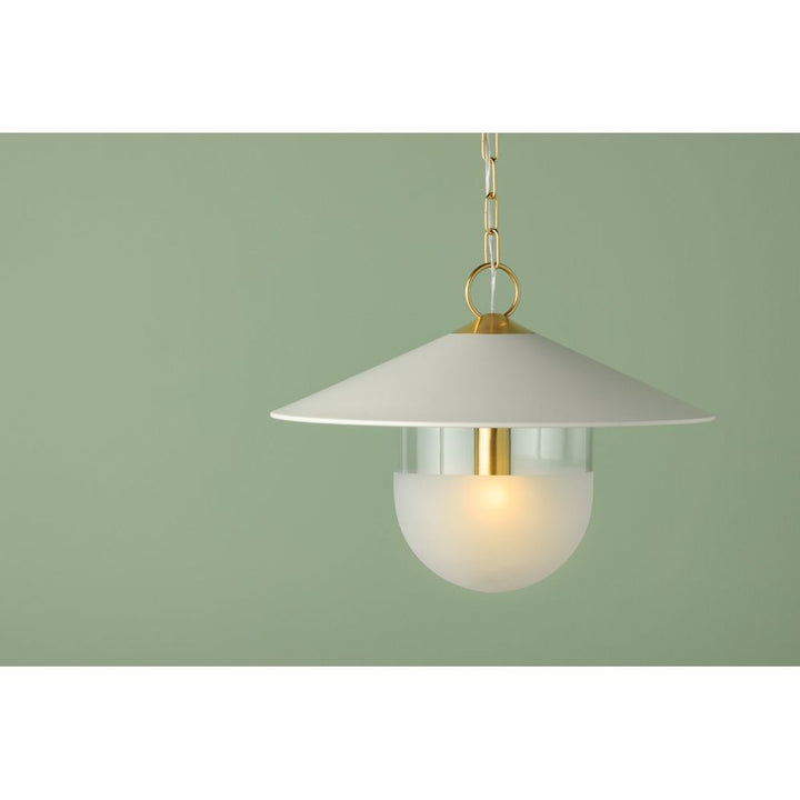 Pendants Ressi Pendant-Aged Brass/Soft Cream