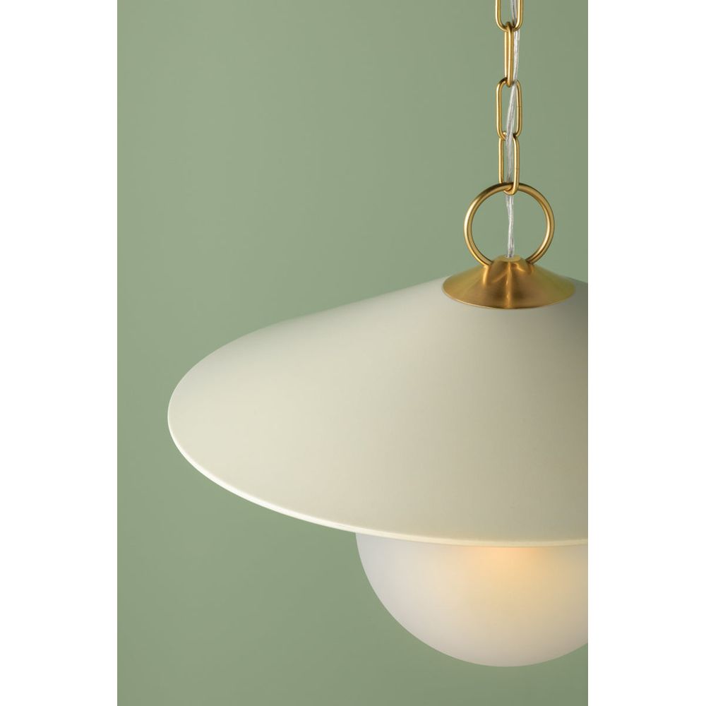 Pendants Ressi Pendant-Aged Brass/Soft Cream
