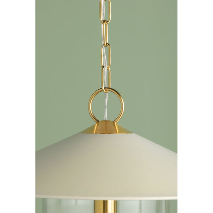 Pendants Ressi Pendant-Aged Brass/Soft Cream