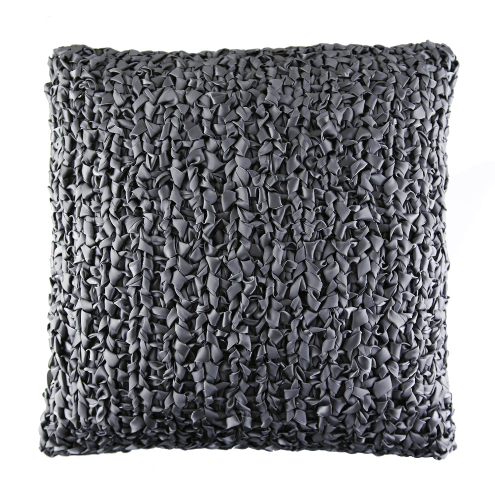 Ribbon Knit Pillow-Ann Gish-ANNGISH-PWRI2020-CHA-PillowsCharcoal-4-France and Son