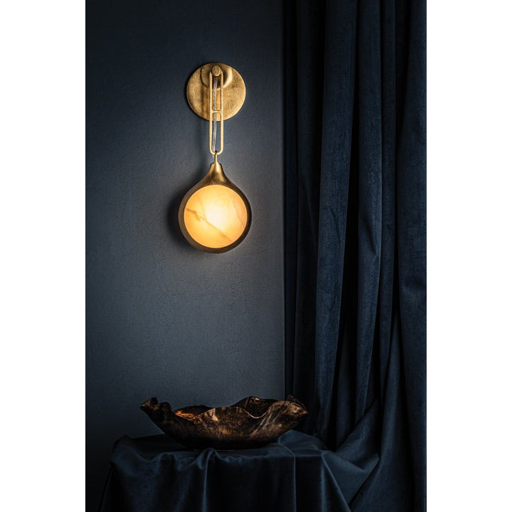 Riviere Wall Sconce - Vintage Gold Leaf