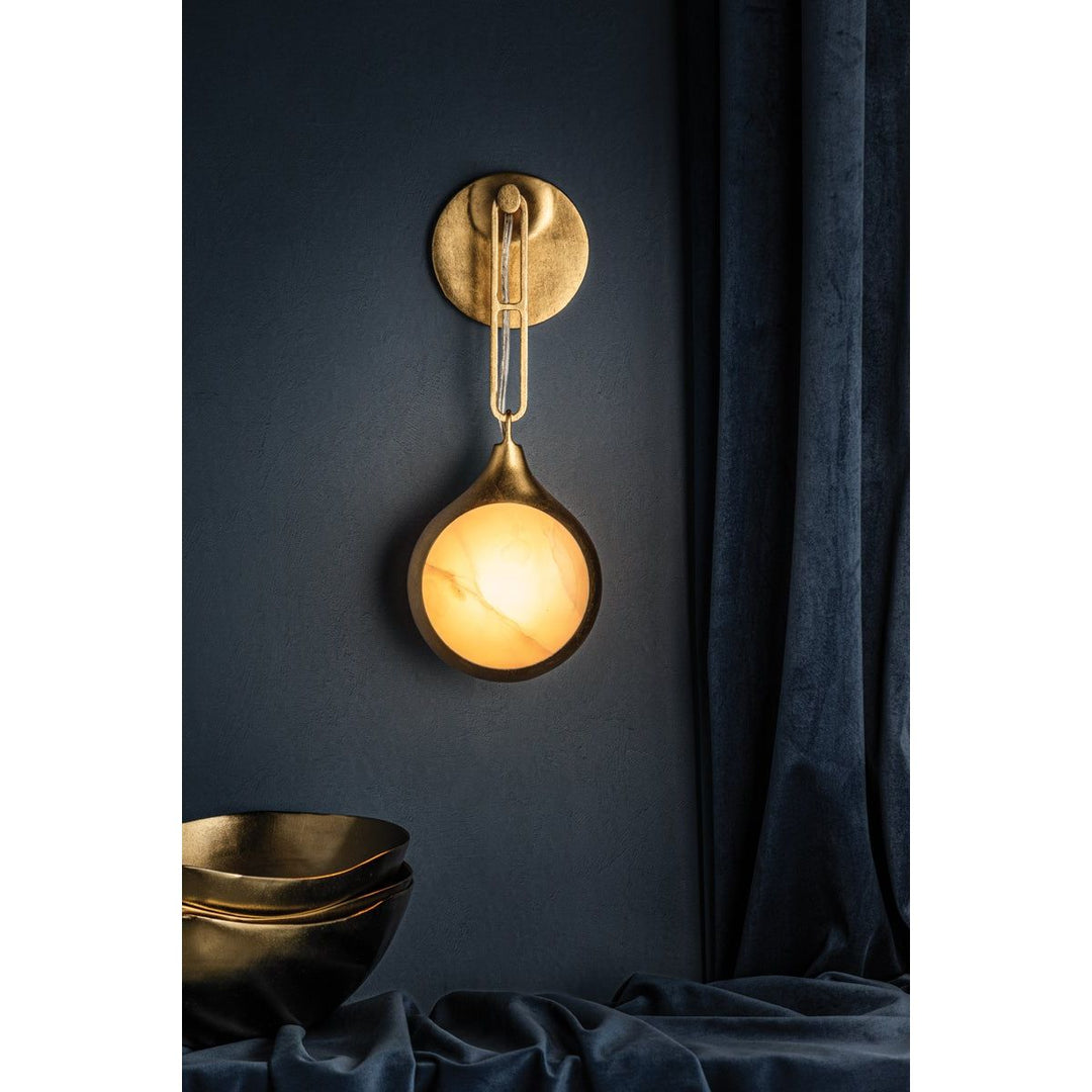 Riviere Wall Sconce - Vintage Gold Leaf