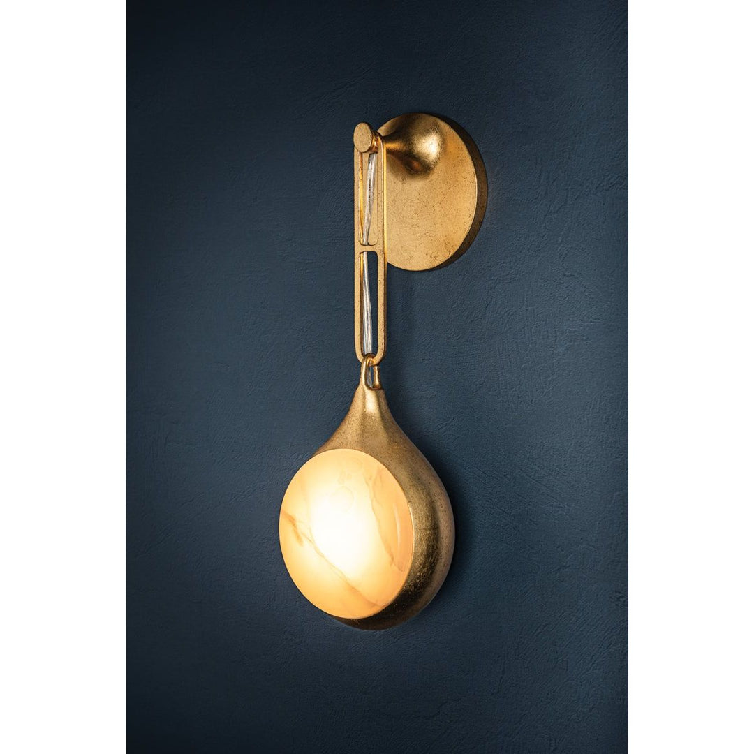 Riviere Wall Sconce - Vintage Gold Leaf