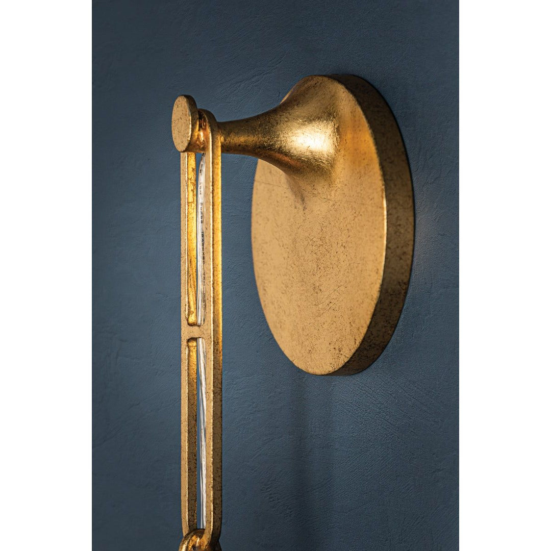 Riviere Wall Sconce - Vintage Gold Leaf