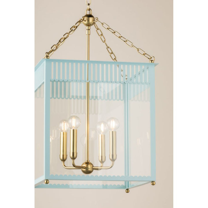 Rosalie Lantern-Aged Brass/Soft Arctic Blue