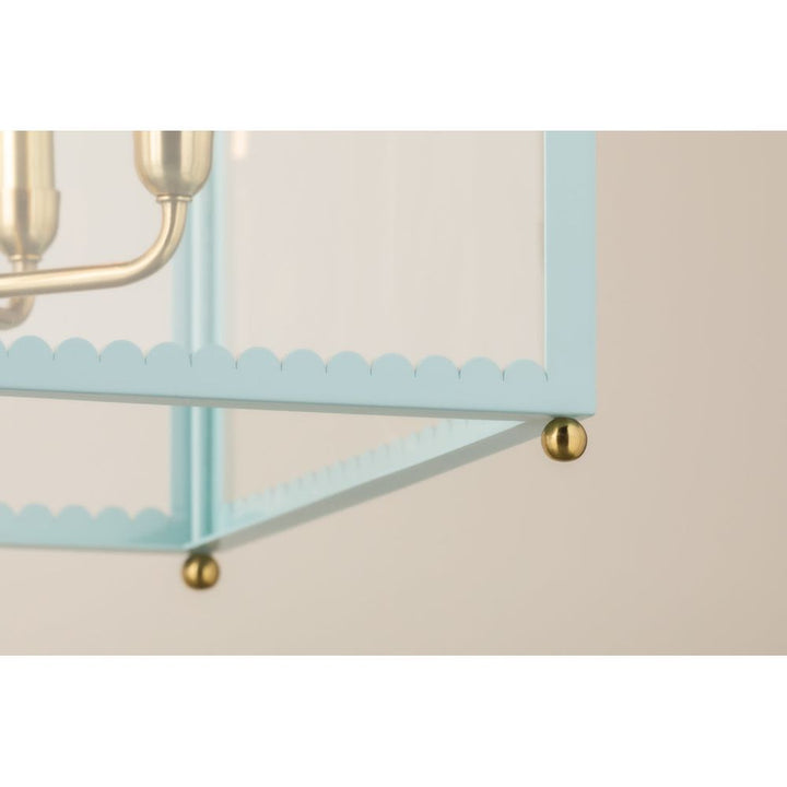 Rosalie Lantern-Aged Brass/Soft Arctic Blue