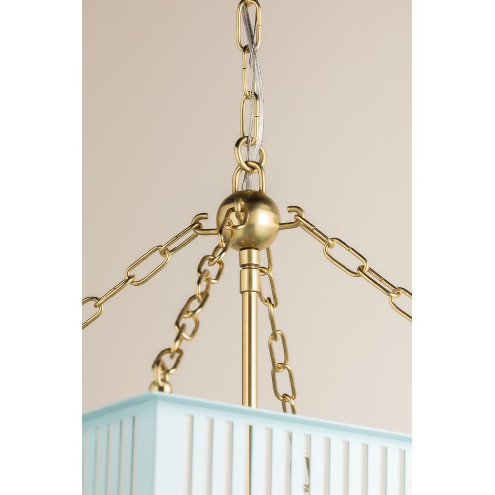 Rosalie Lantern-Aged Brass/Soft Arctic Blue