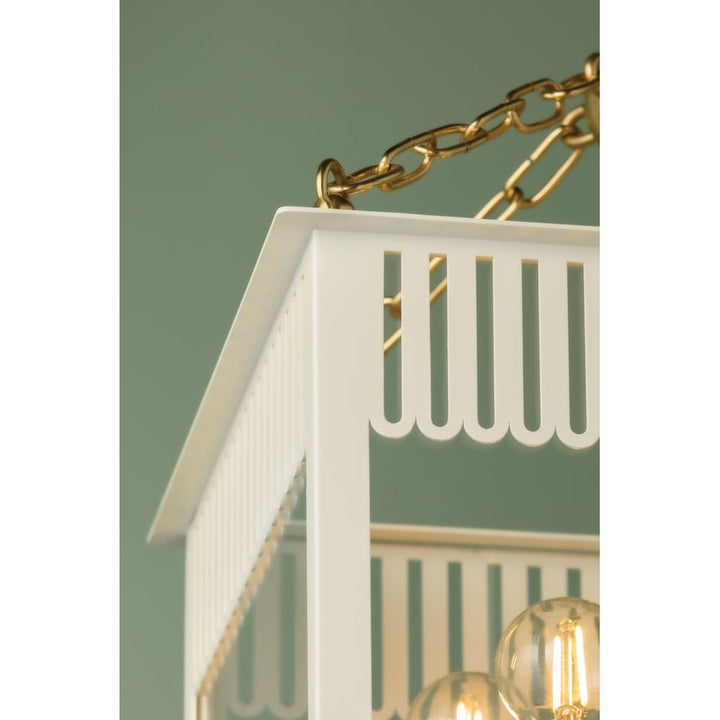Pendants Rosalie Lantern-Aged Brass/Soft Cream