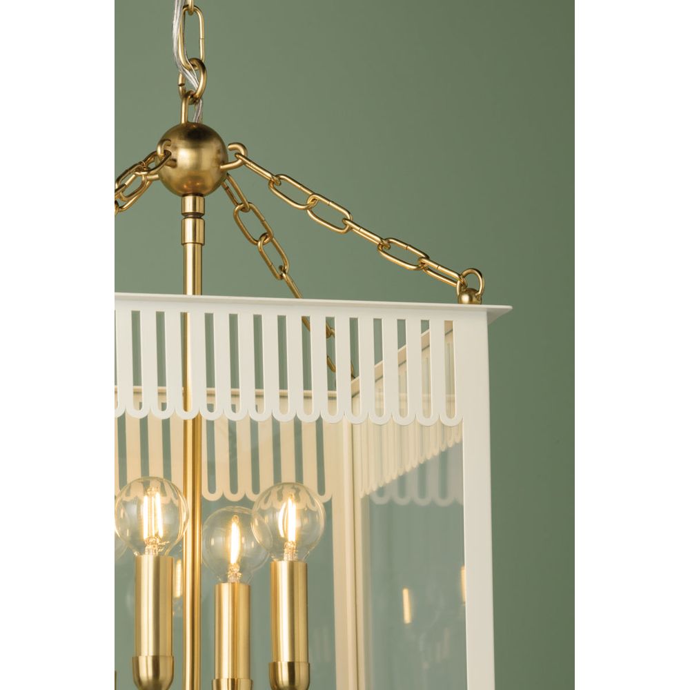 Pendants Rosalie Lantern-Aged Brass/Soft Cream