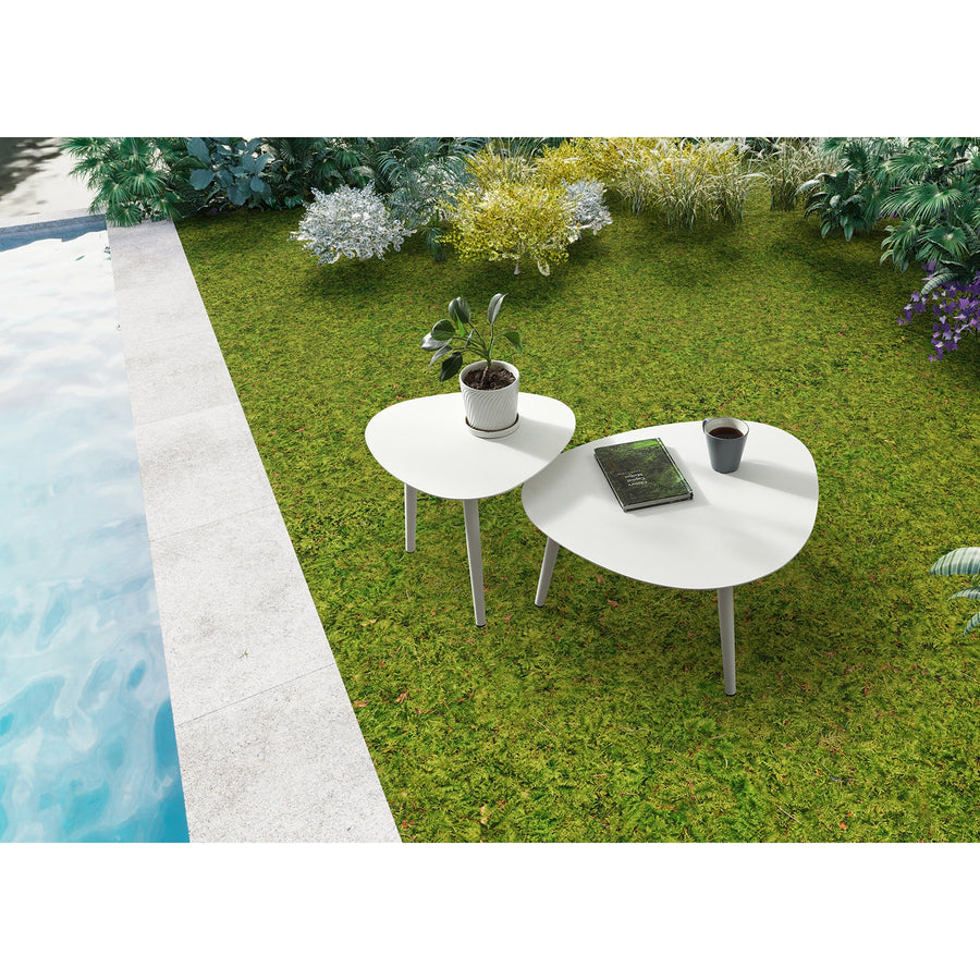 Rowan Small Outdoor Side Table-Whiteline Modern Living-WHITELINE-ST1601S-WHT-Side Tables-1-France and Son