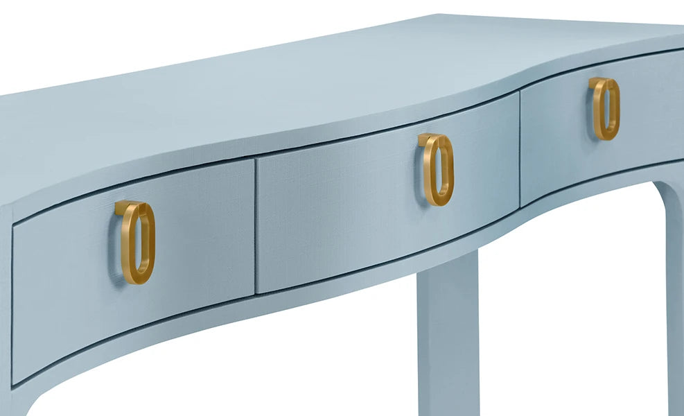 Sabrina Curved Front Console With Three Drawers
