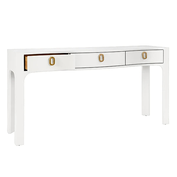 Sabrina Curved Front Console With Three Drawers