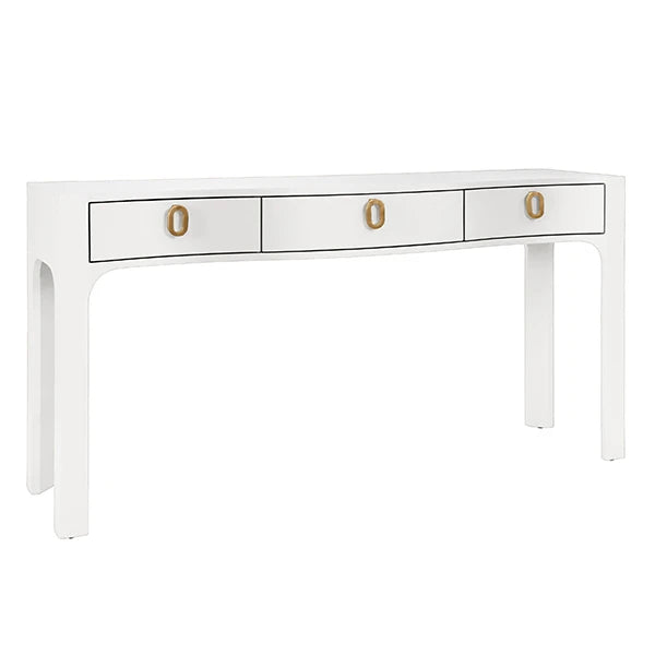 Sabrina Curved Front Console With Three Drawers