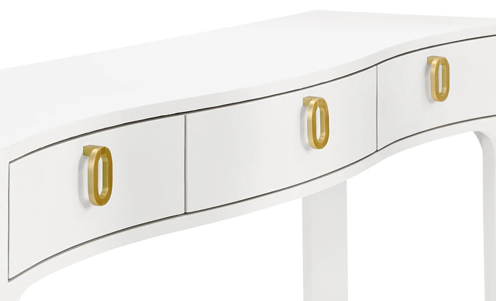Sabrina Curved Front Console With Three Drawers