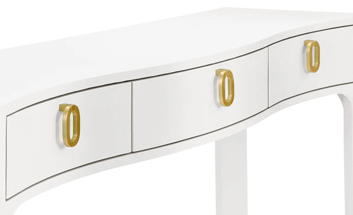 Sabrina Curved Front Console With Three Drawers