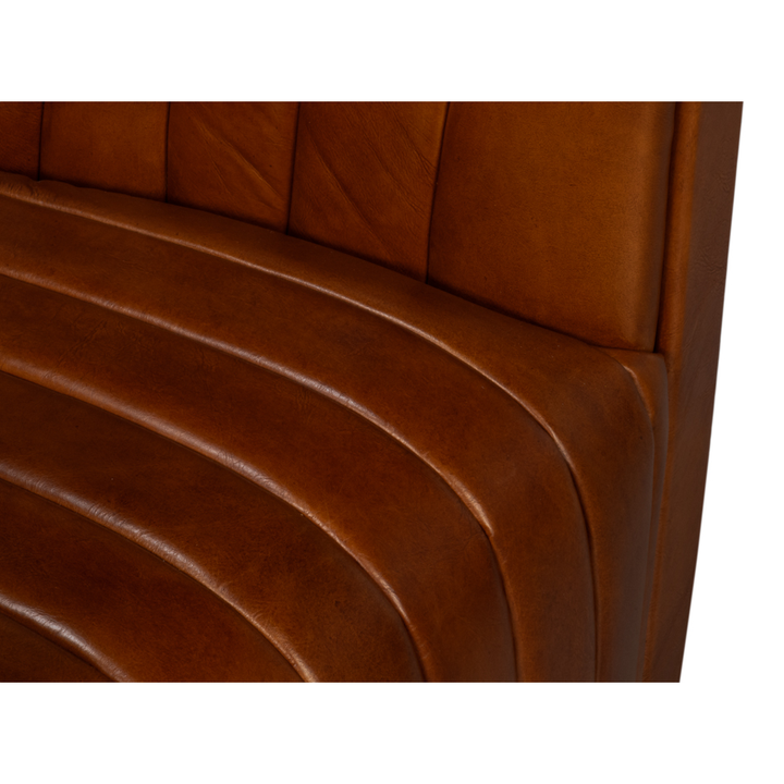 Essex Swivel Chair - Havana Brown Leather - view 5