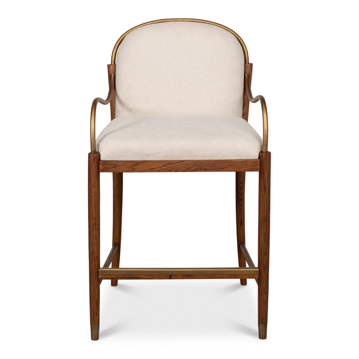Auden Bar & Counter Stool - White front view