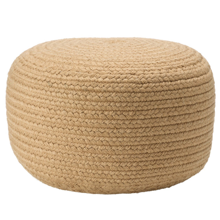 Vibe by Jaipur Living Santa Rosa Indoor/ Outdoor Solid Beige Cylinder Pouf