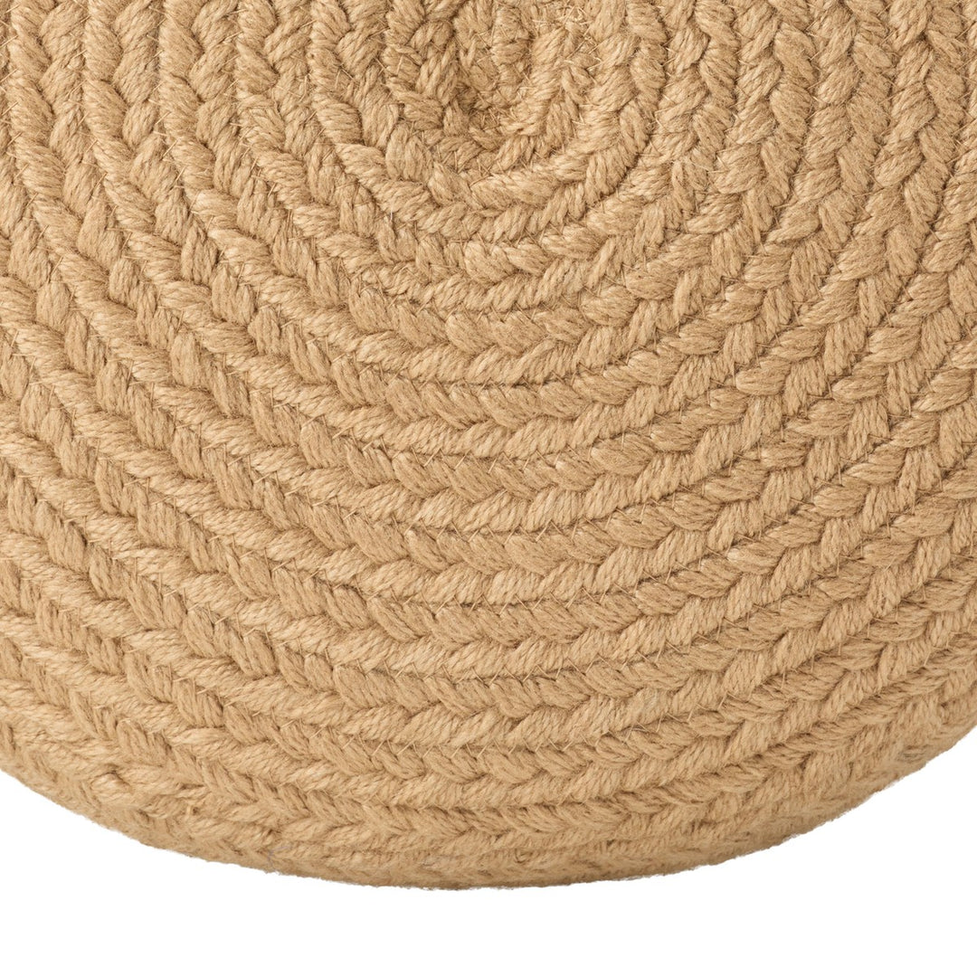 Vibe by Jaipur Living Santa Rosa Indoor/ Outdoor Solid Beige Cylinder Pouf