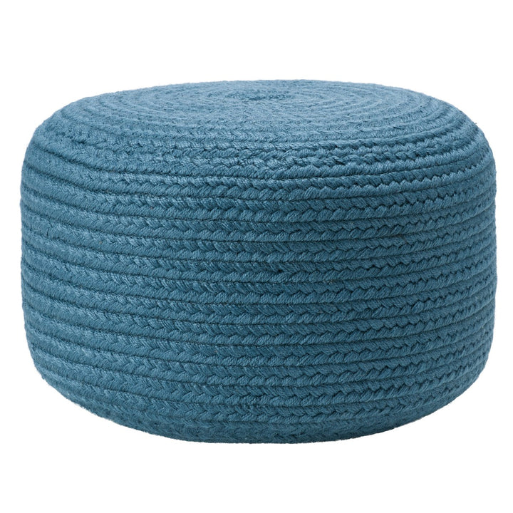 Vibe by Jaipur Living Santa Rosa Indoor/ Outdoor Solid Blue Cylinder Pouf