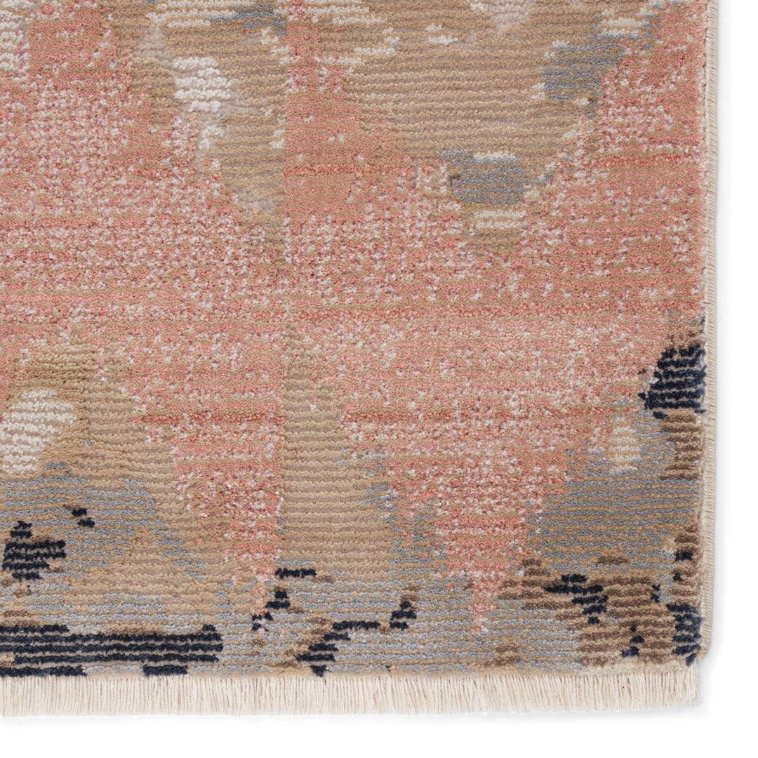 Nikki Chu by Jaipur Living Zevi Chevron Beige/ Light Pink Area Rug (7'10"X11'1")