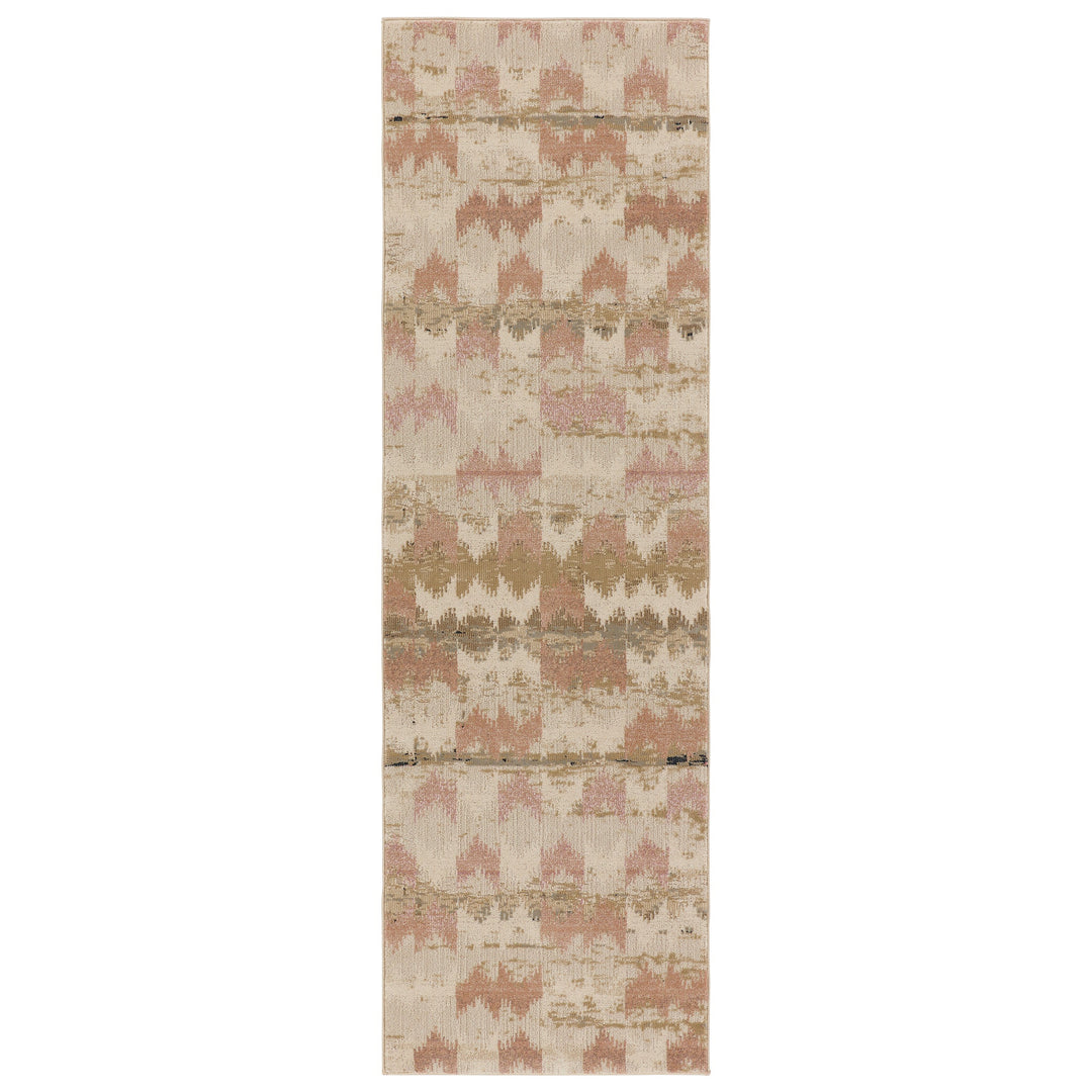 Nikki Chu by Jaipur Living Zevi Chevron Beige/ Light Pink Area Rug (7'10"X11'1")