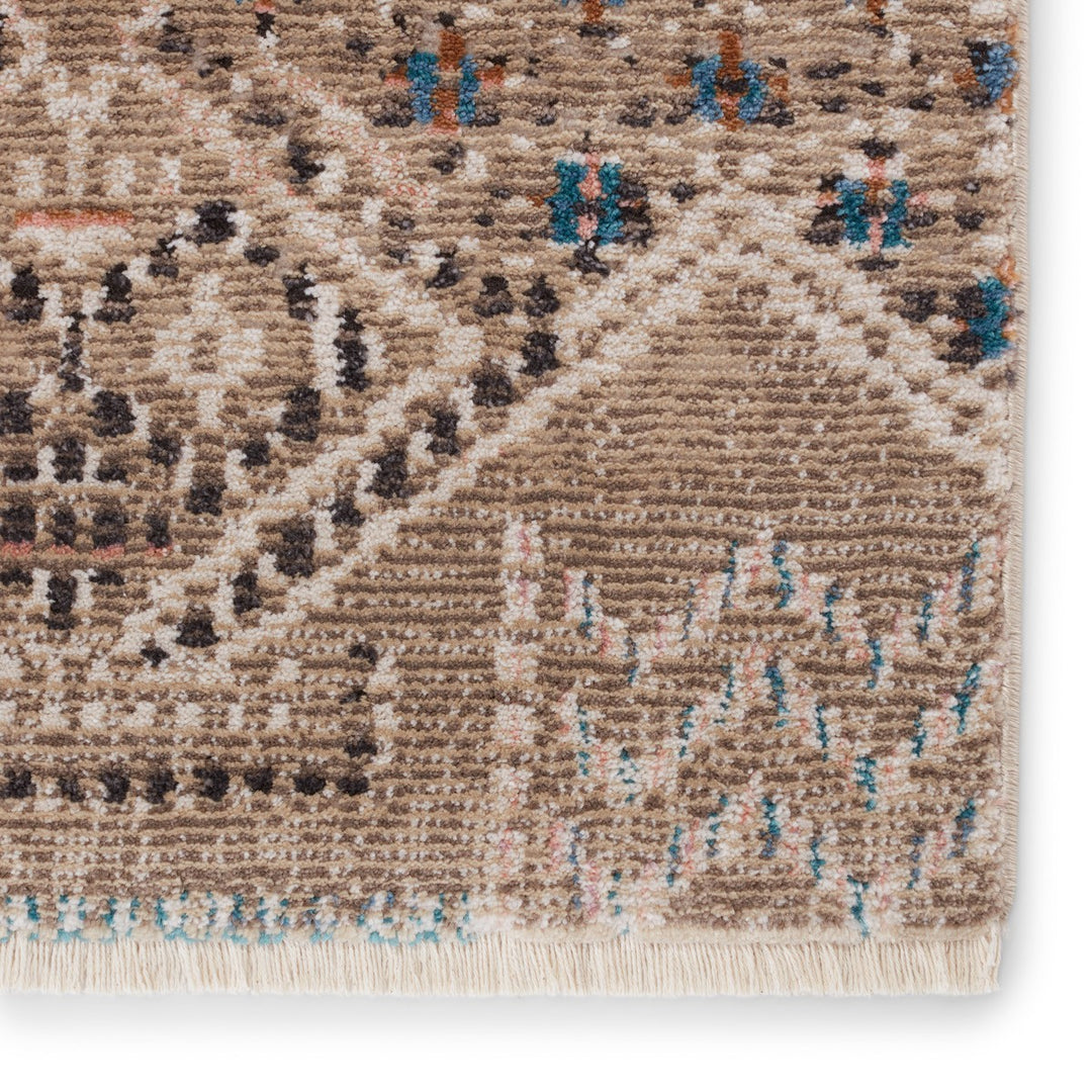 Nikki Chu by Jaipur Living Tamari Tribal Tan/ Blue Runner Rug (2'6"X8')