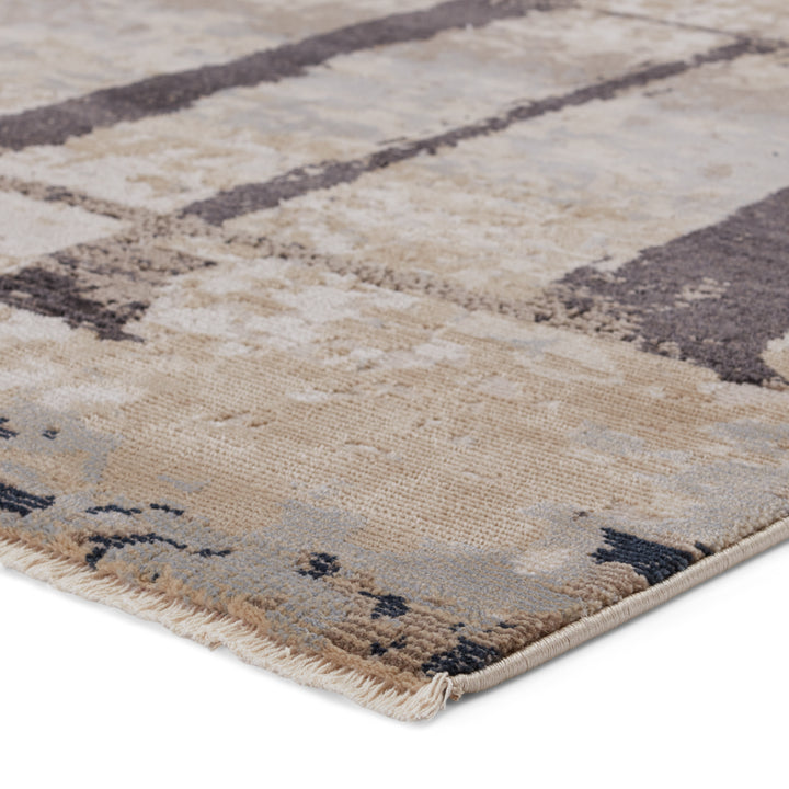 Nikki Chu by Jaipur Living Lehana Abstract Dark Brown/ Ivory Area Rug (2'1"X3'7")