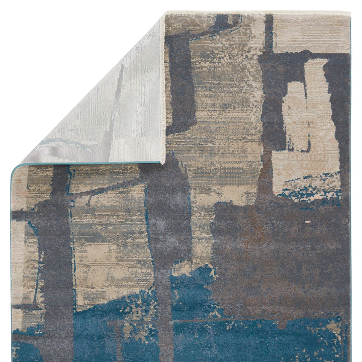 Nikki Chu by Jaipur Living Lehana Abstract Blue/ Gray Area Rug (7'10"X11'1")