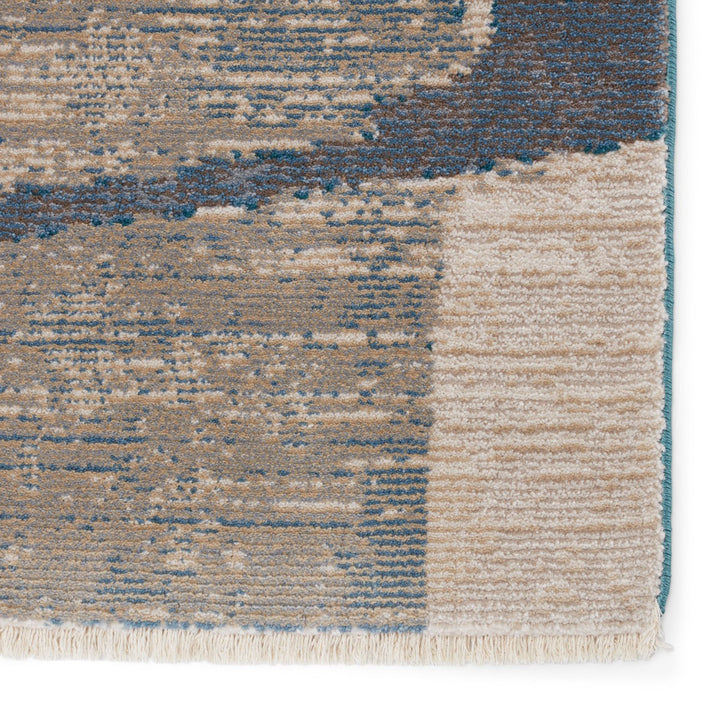 Nikki Chu by Jaipur Living Lehana Abstract Blue/ Gray Runner Rug (2'6"X8')