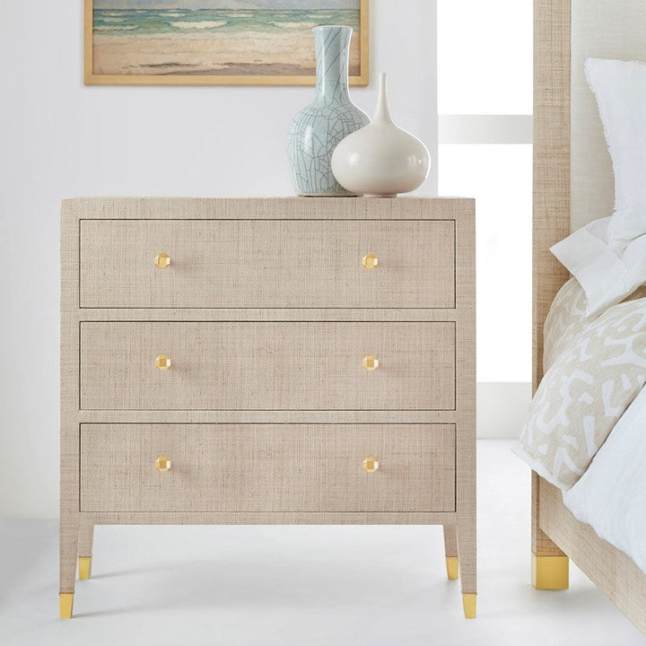 Dressers & Chests Palmetto Raffia Three Drawer Chest