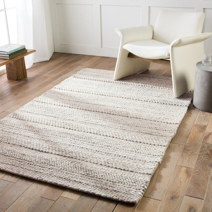 Jaipur Living Lagom Handmade Solid Ivory/ Light Gray Area Rug (9'X12')