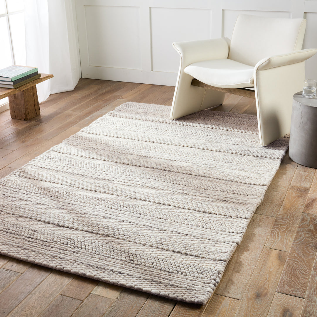 Jaipur Living Lagom Handmade Solid Ivory/ Light Gray Area Rug (10'X14')