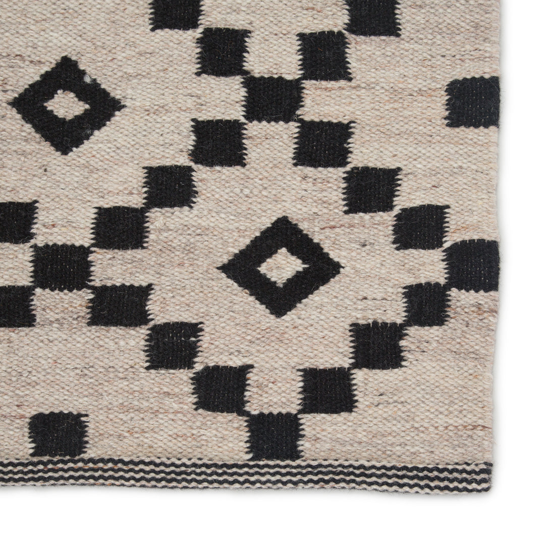 Jaipur Living Croix Handmade Geometric Black/ White Area Rug (7'10"X9'10")