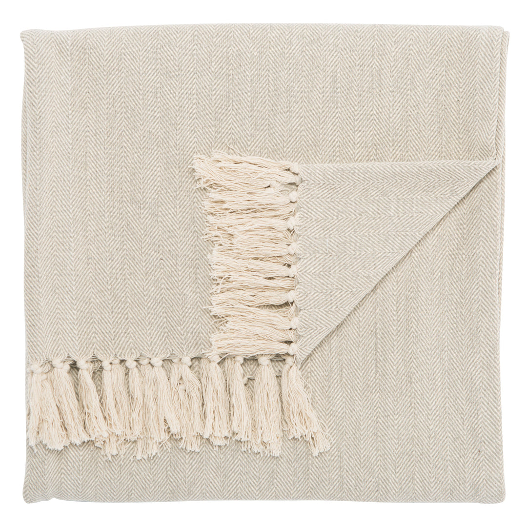 Jaipur Living Cannon Gray/ Cream Chevron Throw