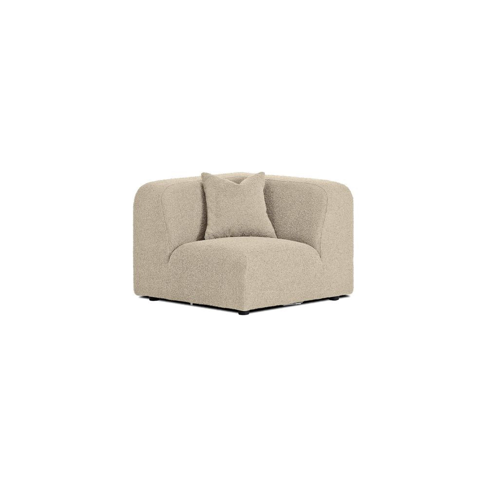 Sectionals: Parts Arcos Corner Frost Beige Teddy Fabric