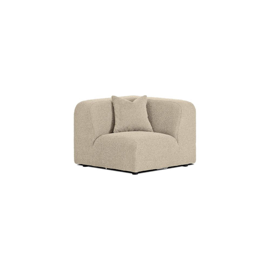 Sectionals: Parts Arcos Corner Frost Beige Teddy Fabric