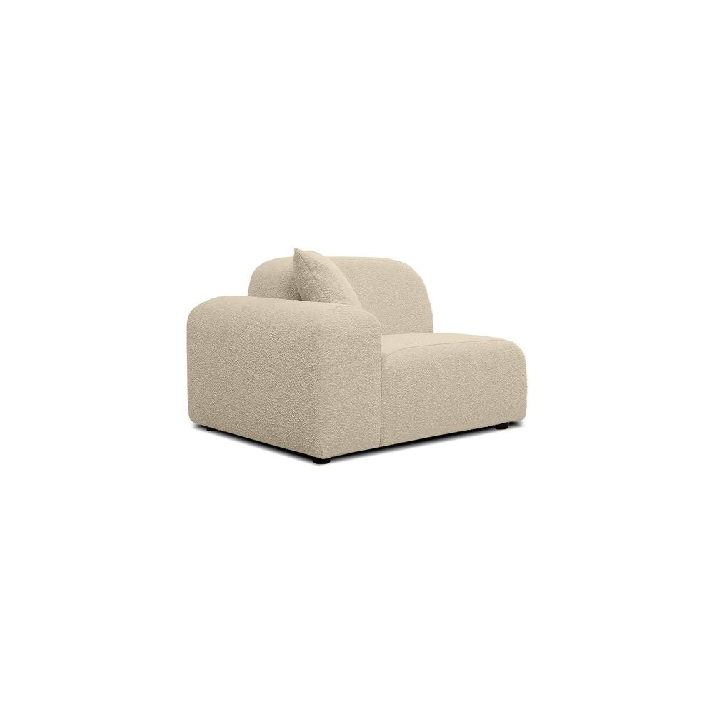 Sectionals: Parts Arcos Laf Chair Frost Beige Teddy Fabric