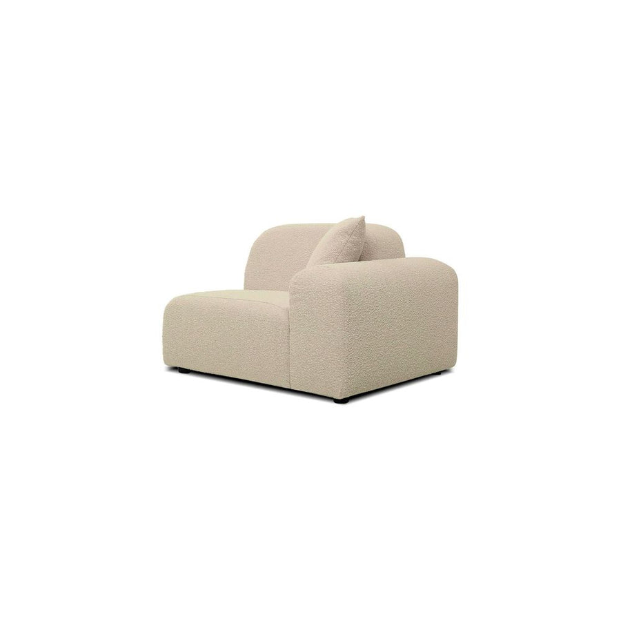 Sectionals: Parts Arcos Raf Chair Frost Beige Teddy Fabric