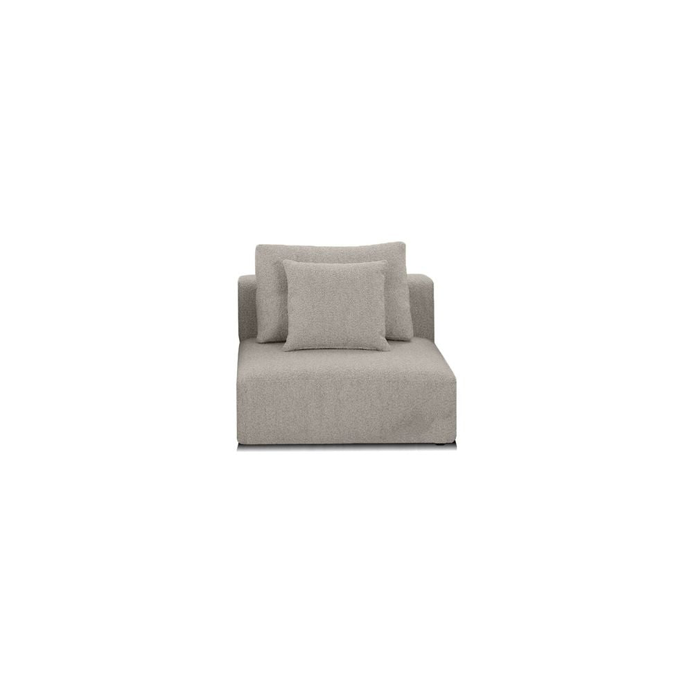 Sectionals: Parts Como Armless Birch Beige Base/ Bone Rib Weave Cushion Fabric