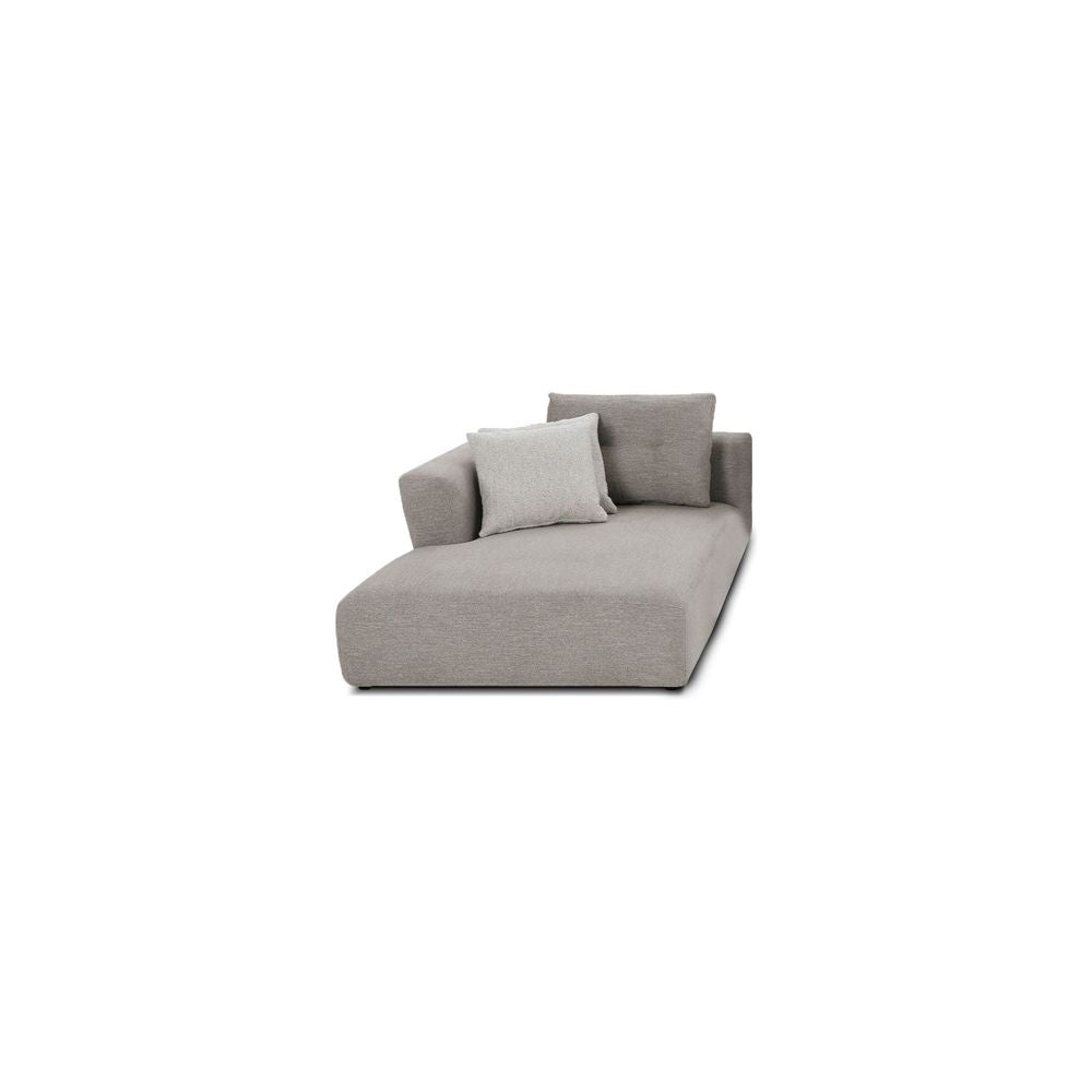 Sectionals: Parts Como Chaise Lsf Birch Beige Base/ Bone Rib Weave Cushion Fabric