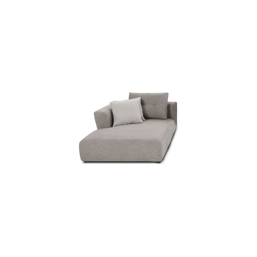 Sectionals: Parts Como Chaise Lsf Birch Beige Base/ Bone Rib Weave Cushion Fabric