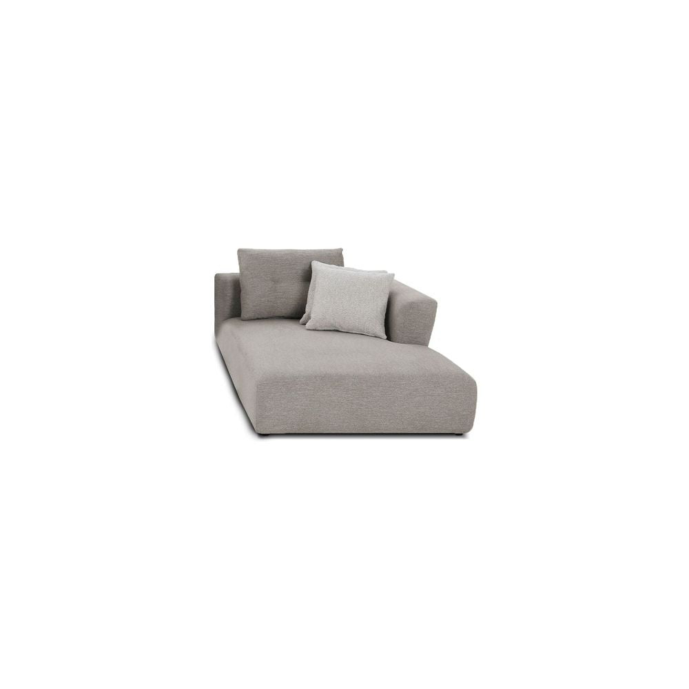 Sectionals: Parts Como Chaise Rsf Birch Beige Base/ Bone Rib Weave Cushion Fabric