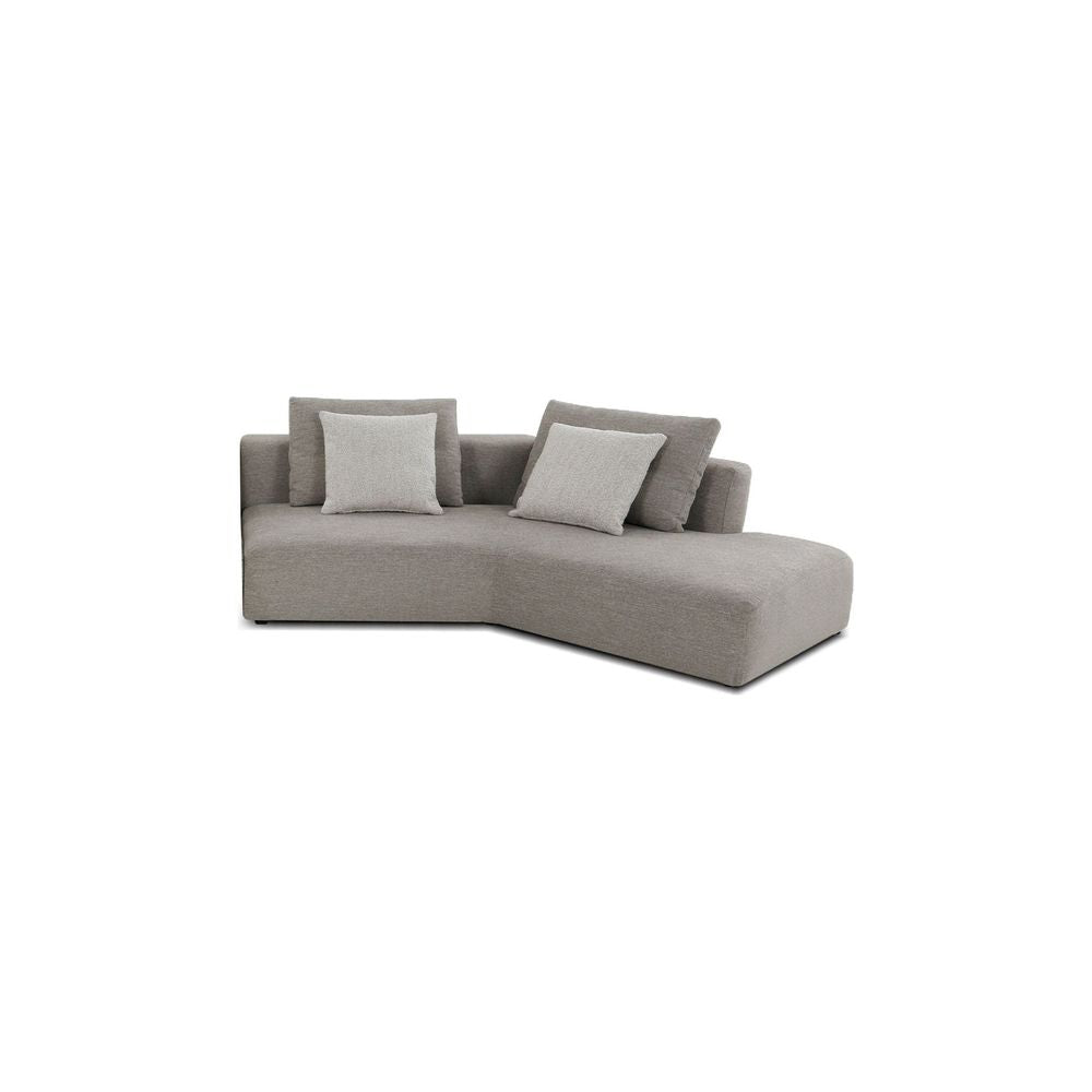 Sectionals: Parts Como Corner Rsf Birch Beige Base/ Bone Rib Weave Cushion Fabric