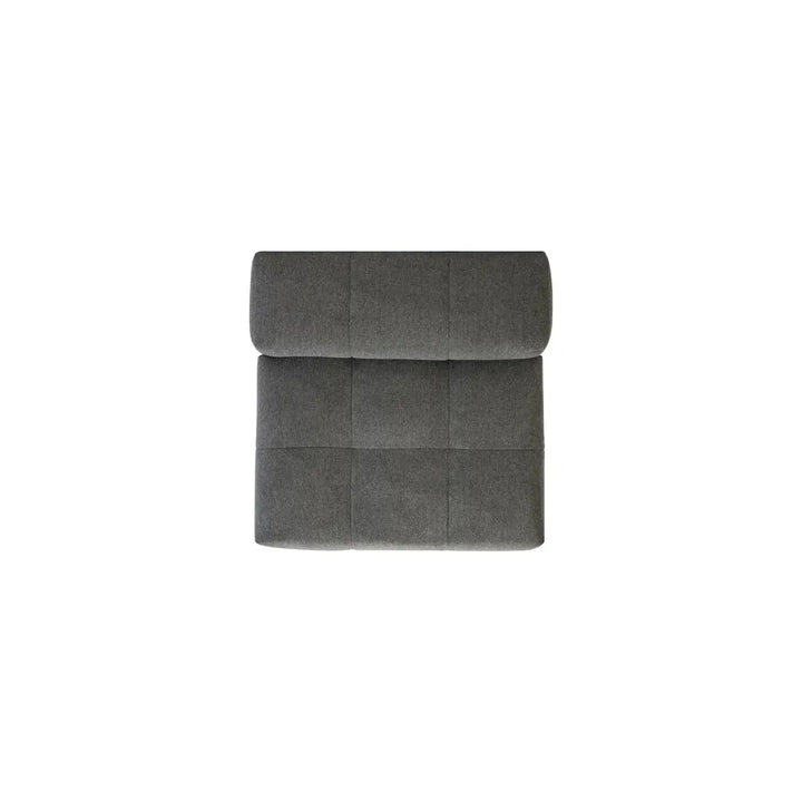 Sectionals: Parts Mallow Armless Smoke Grey Chenille Fabric