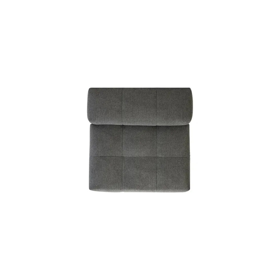Sectionals: Parts Mallow Armless Smoke Grey Chenille Fabric
