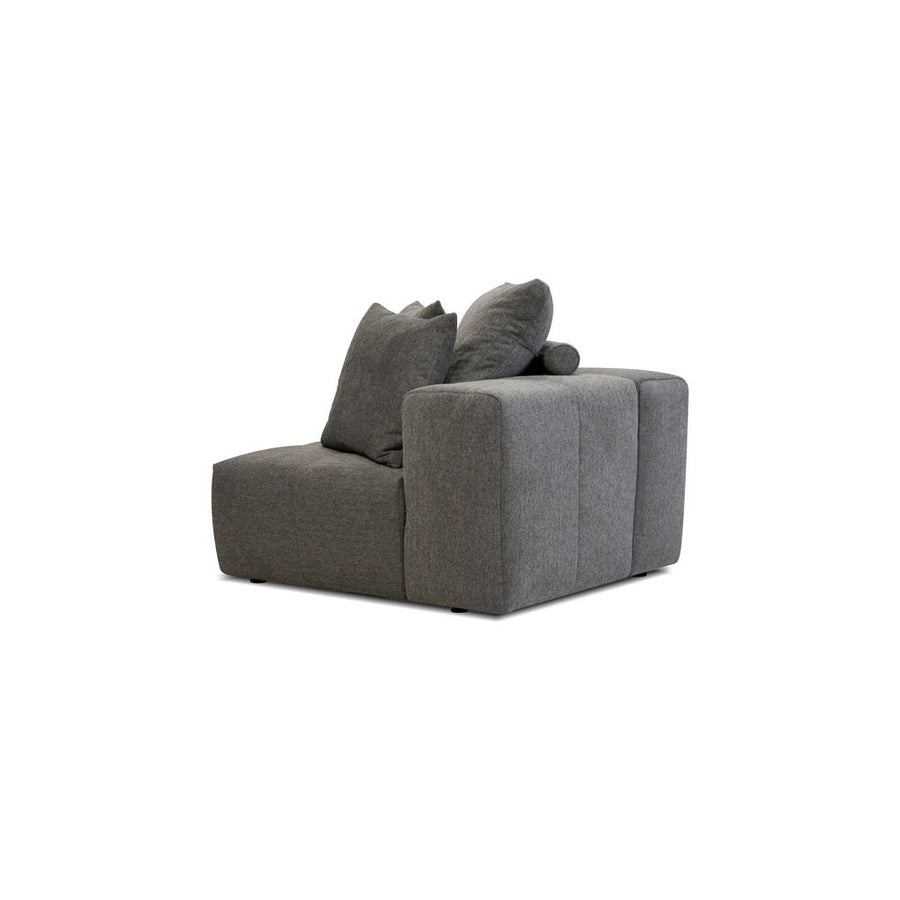 Sectionals: Parts Mallow Corner Smoke Grey Chenille Fabric