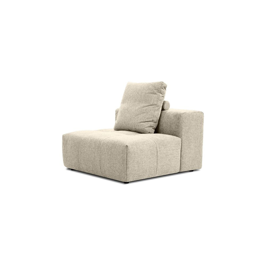 Sectionals: Parts Mallow Armless Stone Wheat Tweed Fabric