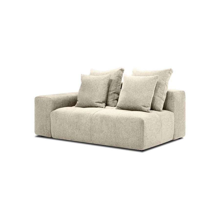 Sectionals: Parts Mallow Laf 2-Seater Stone Wheat Tweed Fabric