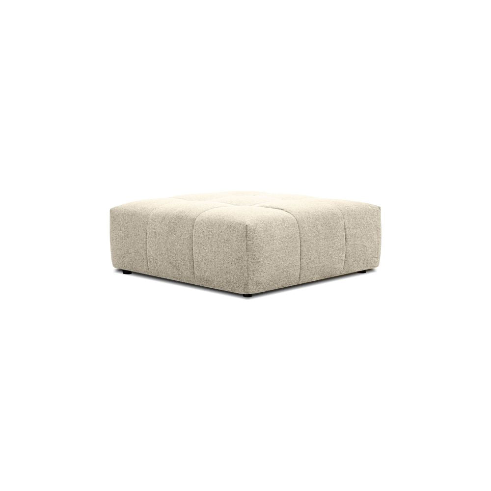 Stools & Ottomans Mallow Otttoman Stone Wheat Tweed Fabric